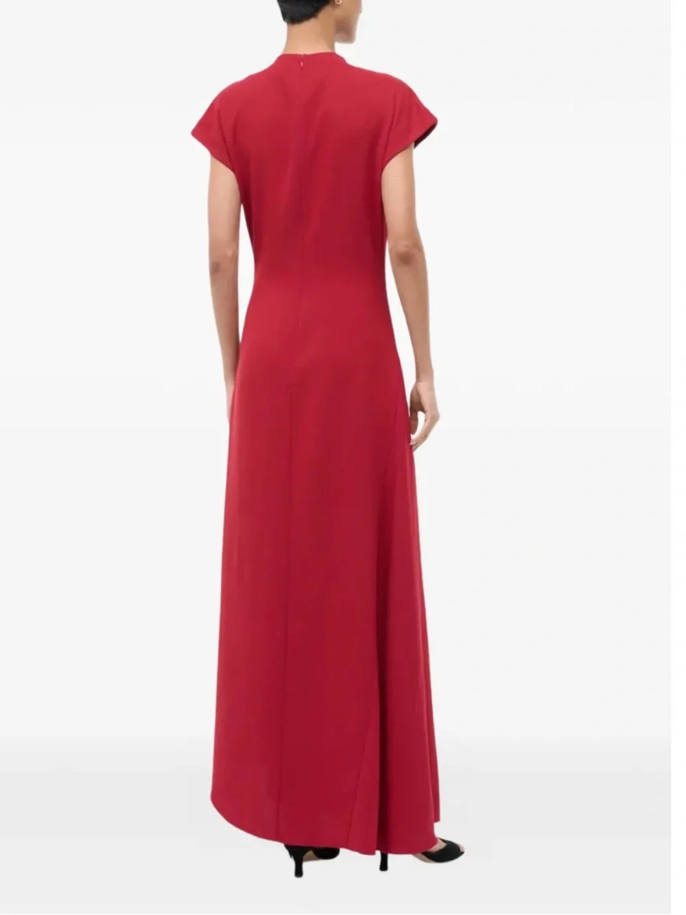 STAUD Zaya Draped Maxi Dress Red Size 0 NWT Designer Gown - Picture 9 of 16